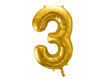Picture of FOIL BALLOON NUMBER 3 GOLD 34 INCH